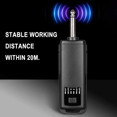 Hridz D100 2.4GHz Wireless Dynamic Karaoke Microphone System with Receiver, Reverb & Bass Control