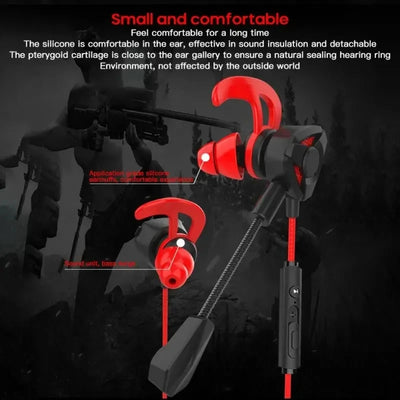 Pro Wired Gaming Earbuds with Mic - Graphene Earphones for PS4, PUBG, PC, Phone & Laptop