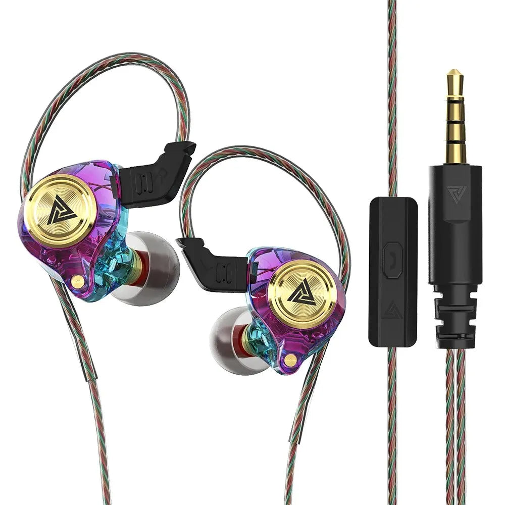 QKZ AK3 Wired In-Ear Monitor Earphones with Mic – HiFi Bass
