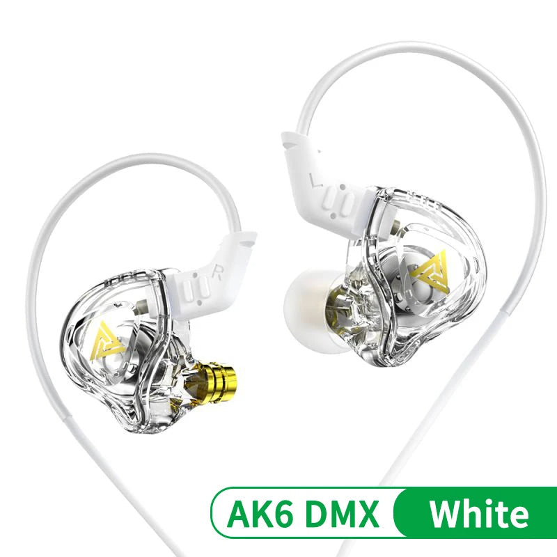 QKZ AK6 DMX HiFi Heavy Bass In-Ear Earphones with Mic – 3.5mm Wired Earbuds
