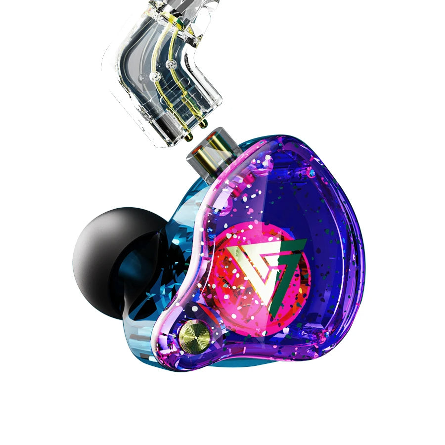 QKZ AK6 Pro Wired In-Ear Monitors with Mic – Detachable Cable, HiFi Bass, Noise Isolating