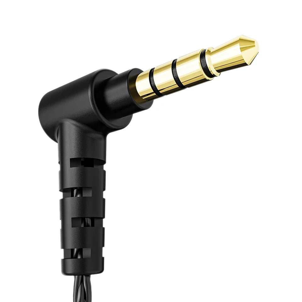 QKZ AK6 Pro Wired In-Ear Monitors with Mic – Detachable Cable, HiFi Bass, Noise Isolating