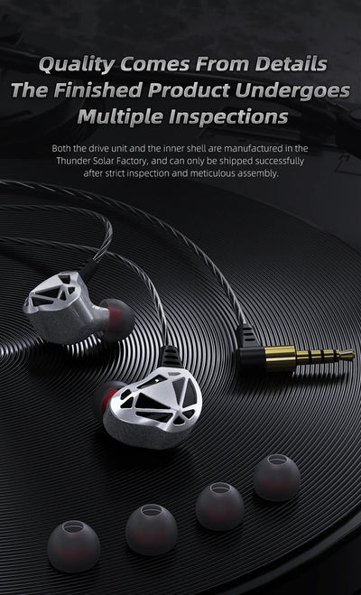 QKZ AK7 Copper Driver Wired In-Ear Earphones with Mic – HiFi Bass Stereo Earbuds