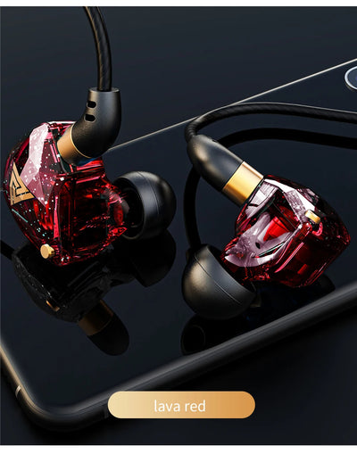 QKZ SK8 Wired In-Ear Earphones with Mic – HiFi Stereo Heavy Bass, 3.5mm