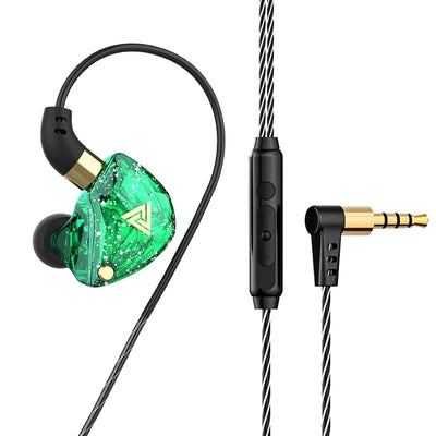 QKZ SK8 Wired In-Ear Earphones with Mic – HiFi Stereo Heavy Bass, 3.5mm