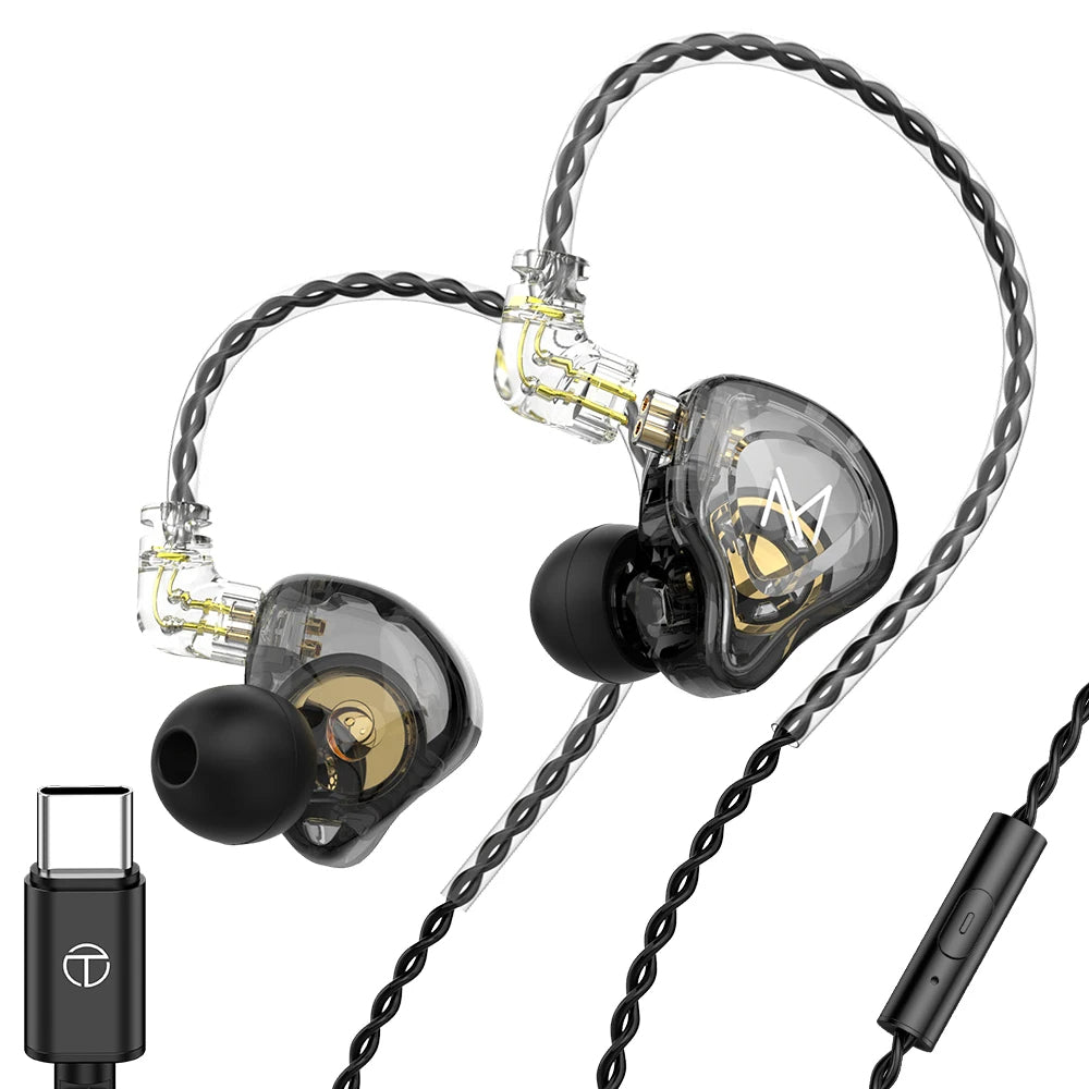 TRN MT1-C Type-C In-Ear Monitor Earphones with Mic – HiFi DJ Monitors