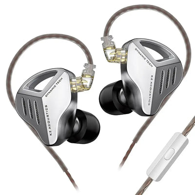ZVX Dynamic HiFi Bass In-Ear Monitor Earphones – Silver or Black, With or Without Mic