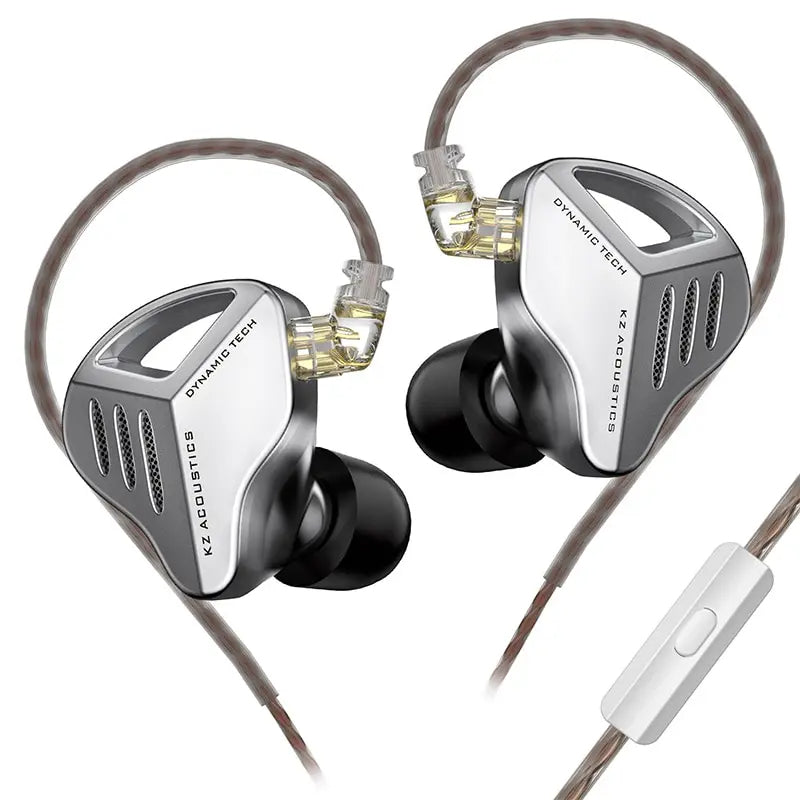 ZVX Dynamic HiFi Bass In-Ear Monitor Earphones – Silver or Black, With or Without Mic