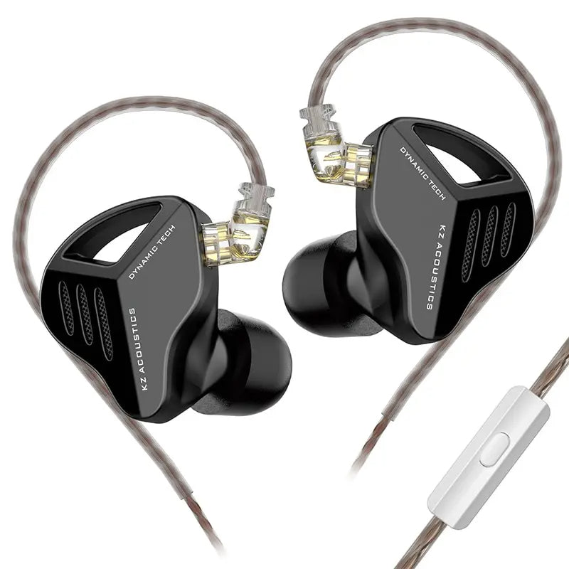 ZVX Dynamic HiFi Bass In-Ear Monitor Earphones – Silver or Black, With or Without Mic