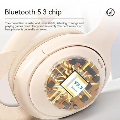 Hridz foldable wireless Bluetooth over-ear headphones with noise reduction and HD mic – photo 4