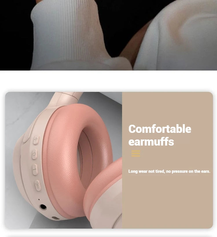 Hridz foldable wireless Bluetooth over-ear headphones with noise reduction and HD mic – photo 9