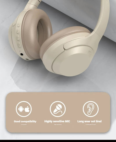 Hridz foldable wireless Bluetooth over-ear headphones with noise reduction and HD mic – photo 15