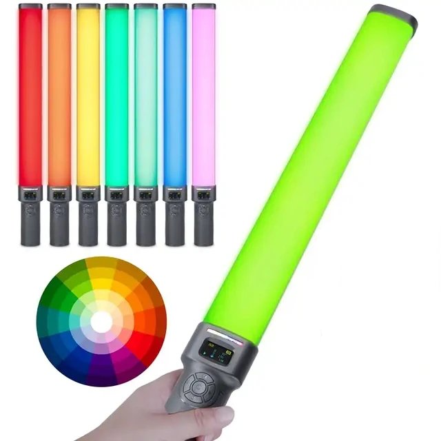 HRIDZ W270RGB 50cm Handheld RGB LED Stick Light – 20W Photography Video Tube Light, 2500K-9000K, Rechargeable Battery