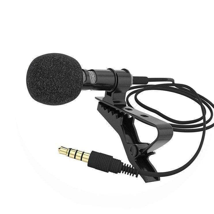 Hridz 3.5mm Clip-On Lapel Lavalier Microphone for Smartphones