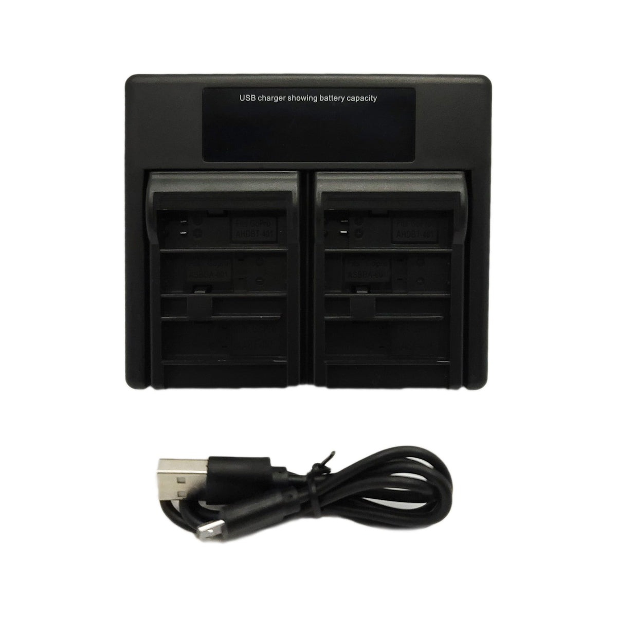 Hridz AHDBT-401 Battery Charger for GoPro HERO4 Black & Silver