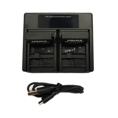 Hridz AHDBT-401 Battery Charger for GoPro HERO4 Black & Silver