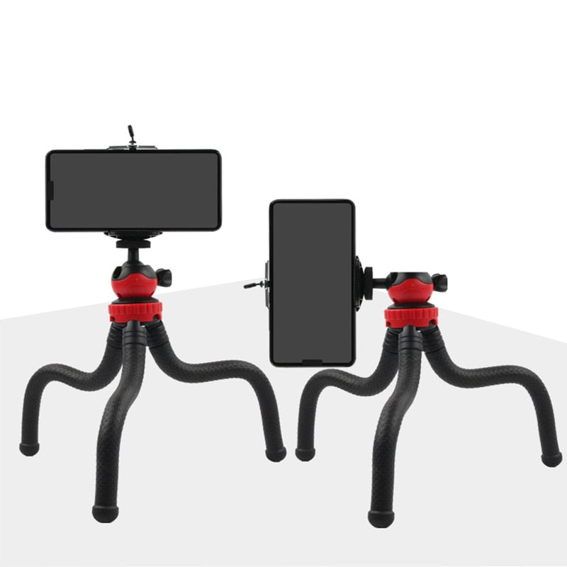 Hridz Flexible Octopus Tripod with 360° Ball Head – Bendable Stand for GoPro, Cameras & Phones