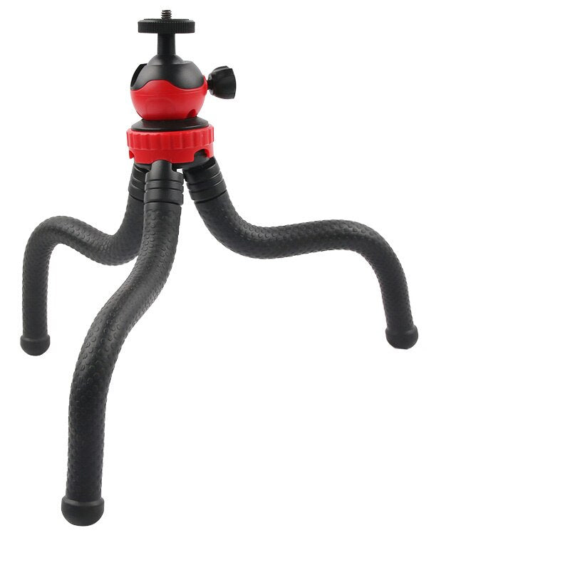 Hridz Flexible Octopus Tripod with 360° Ball Head – Bendable Stand for GoPro, Cameras & Phones
