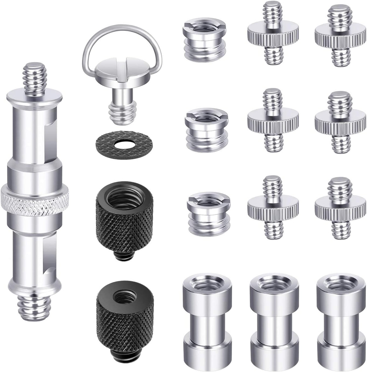 Hridz Tripod Screw Adapter – 1/4" to 3/8" Spigot Converter for Camera, Flash & Mic Rigs