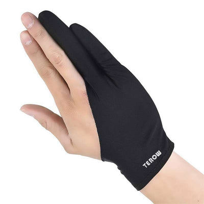 Terow 2-Finger Artist Glove for Drawing Tablets & iPad – Anti-Smudge, Fits Left or Right Hand